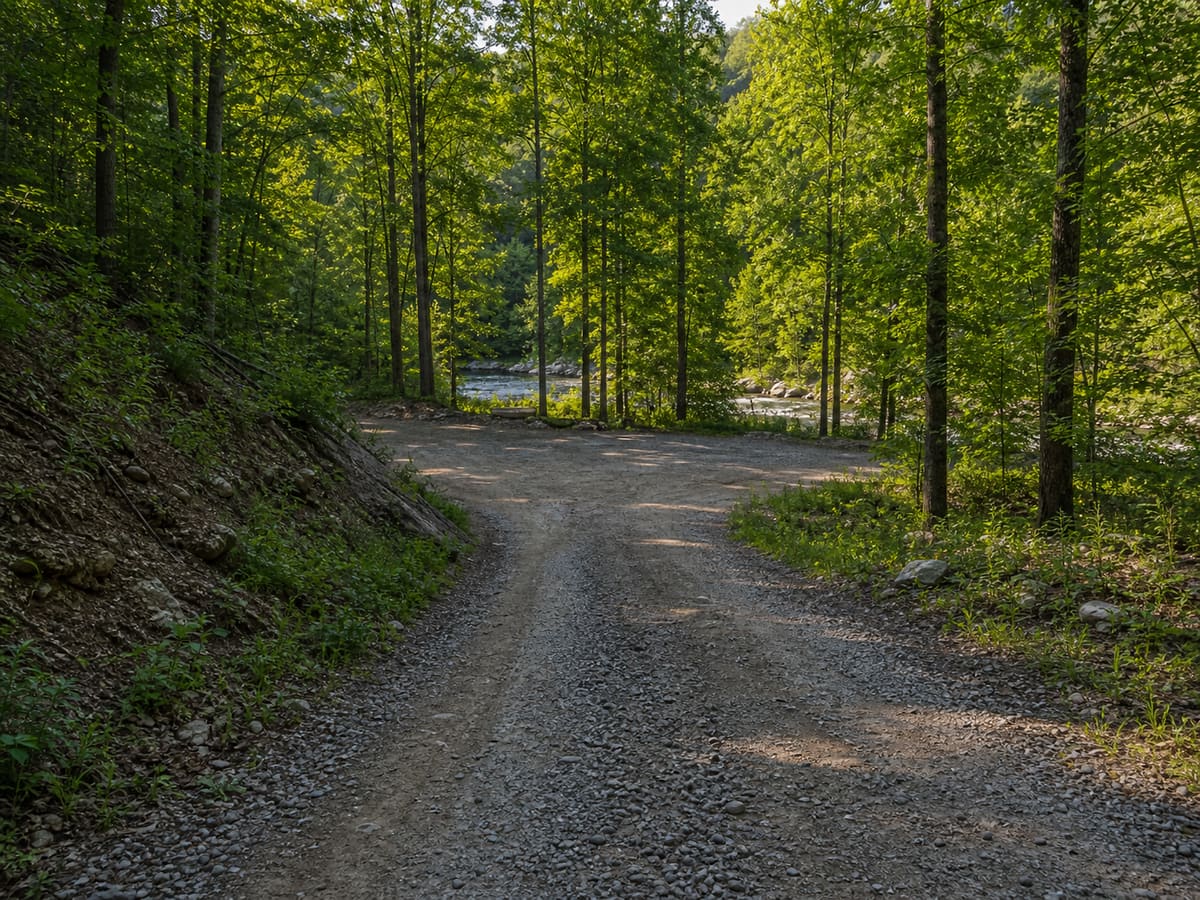 Six Mile Creek Area swimming hole in New York