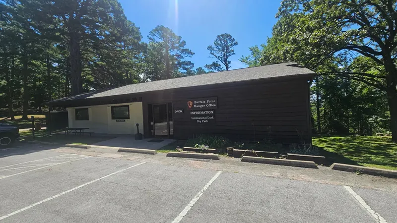 Buffalo Point Ranger Office entrance and parking area