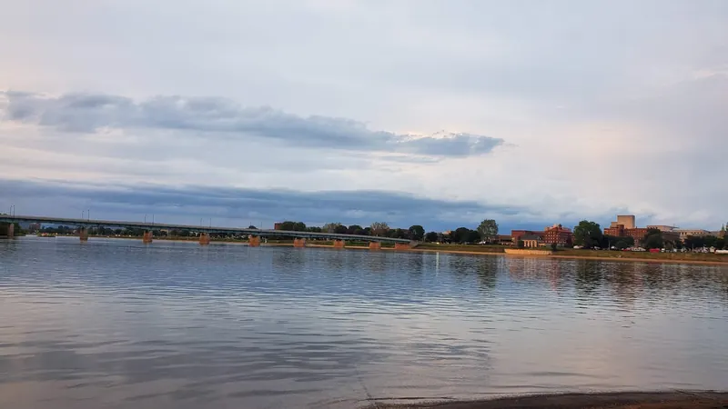 Susquehanna River and bridge beside the Harrisburg waterfront