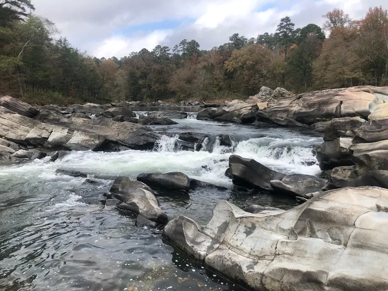 Rocky rapids in Cossatot River State Park; not a recommended swimming entry