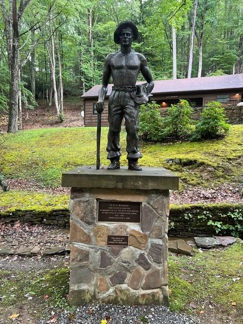 Civilian Conservation Corps worker memorial outside the CCC museum in the Watoga State Park photo collection